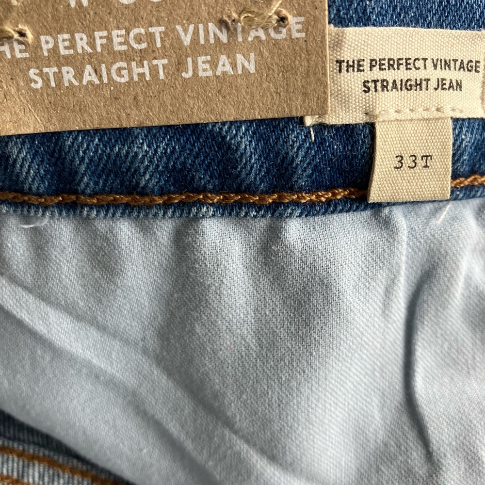 NWT Madewell The Perfect Vintage Straight Jeans Women's 33 Long Tall - Picture 8 of 14